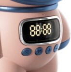 Qcwwy Altavoz inteligente AI, altavoz inteligente con sonido HD de 6 W con reloj y luz nocturna adecuado para la decoración del dormitorio del hogar (2)