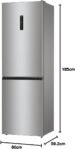 Frigorífico combi Gorenje NRK 619 DA2XL4/NoFrostPlus/Multiflow 360°/Convert FreshZone/AdaptTech/pantalla LED/185 cm/compartimento frigorífico 204 l/sección congelador 96 l/38 dB/EEK: D/acero