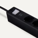 Amazon Basics Regleta con 6 Tomas y Protección contra Sobretensiones, Regleta con Regleta, Tapones de Seguridad, Cable de 1,4 m, 6 Tomas, 600 J, Negro