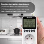 KETOTEK Monitor de electricidad, medidor de consumo eléctrico, medidor de consumo de energía con pantalla LCD retroiluminada, enchufe del medidor de corriente