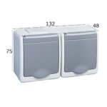 Base Schuko 2 Vías IP44 16A/250V para Ambientes Húmedos