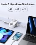 ORICO Regleta con USB C PD 20W, 2 Tomas de Corriente de Viaje y 3 Puertos de Carga USB (1 USB C) Compatible con Teléfono, con Cable de 1,5 m para Hogar Oficina en el Barco (AP3-Negro)