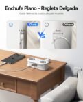 ORICO Regleta con USB C PD 20W, 2 Tomas de Corriente de Viaje y 3 Puertos de Carga USB (1 USB C) Compatible con Teléfono, con Cable de 1,5 m para Hogar Oficina en el Barco (AP3-Negro)