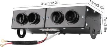 Calentador ZJchao, descongelador Calentador de ventilador de calefacción de 4 orificios 12 V para descongelador 800 W