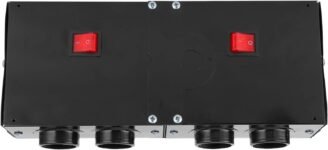 Calentador ZJchao, descongelador Calentador de ventilador de calefacción de 4 orificios 12 V para descongelador 800 W
