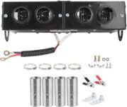 Calentador ZJchao, descongelador Calentador de ventilador de calefacción de 4 orificios 12 V para descongelador 800 W