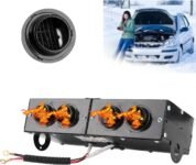 Calentador ZJchao, descongelador Calentador de ventilador de calefacción de 4 orificios 12 V para descongelador 800 W