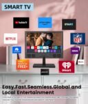 Feihe – Televisor pequeño Smart TV LED HD de pantalla plana de 14″ con sintonizador ATSC/HDMI/USB/AV para cocina, RV, caravana, dormitorio o entretenimiento mientras viaja
