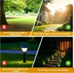 NIBSHOOM 8 Paquetes Luces Solares LED Jardín Exterior, Luz Solar Exterior IP68 Impermeable, 8 Lámparas Solares LED para Lunga Durata, por Giardino, Terraza Jardín, Camino (Blanco Cálido)