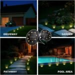 NIBSHOOM 8 Paquetes Luces Solares LED Jardín Exterior, Luz Solar Exterior IP68 Impermeable, 8 Lámparas Solares LED para Lunga Durata, por Giardino, Terraza Jardín, Camino (Blanco Cálido)