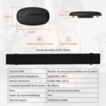 COOSPO Correa de Pecho para Monitor de frecuencia cardíaca H6, Bluetooth Ant+ HRM, para Correr, Ciclismo, Gimnasio, Deportes