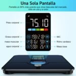 Báscula de Grasa Corporal Bluetooth, Báscula de Baño Digital INSMART con App Inteligente, 13 Monitores de Composición Corporal, para Android e iOS, 180 kg Negro (Azul Marino)