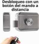 Cerradura de puerta de seguridad electrónica inteligente invisible con control remoto, negro