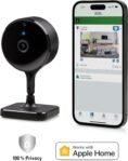 Eve Cam, Cámara Interior Inteligente, Resolución 1080p, Wi-Fi, Privacidad Total, Video Seguro HomeKit, Notificaciones en iPhone, Micrófono y Altavoz, Visión Nocturna, Instalación Flexible