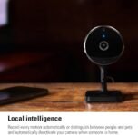Eve Cam, Cámara Interior Inteligente, Resolución 1080p, Wi-Fi, Privacidad Total, Video Seguro HomeKit, Notificaciones en iPhone, Micrófono y Altavoz, Visión Nocturna, Instalación Flexible