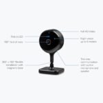 Eve Cam, Cámara Interior Inteligente, Resolución 1080p, Wi-Fi, Privacidad Total, Video Seguro HomeKit, Notificaciones en iPhone, Micrófono y Altavoz, Visión Nocturna, Instalación Flexible