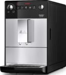 Melitta Purista F230-101, Cafetera Automática con Molinillo Silencioso, 15 Barras, Café en Grano, Limpieza Automática, Personalizable, Plata