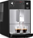 Melitta Purista F230-101, Cafetera Automática con Molinillo Silencioso, 15 Barras, Café en Grano, Limpieza Automática, Personalizable, Plata