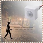 Greluma Sensor de movimiento infrarrojo del cuerpo PIR de 2 piezas CA 85-265 V (220 V), rango de detección de 12 m a 160 °, orificio de montaje de 10 mm