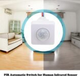 Greluma Sensor de movimiento infrarrojo del cuerpo PIR de 2 piezas CA 85-265 V (220 V), rango de detección de 12 m a 160 °, orificio de montaje de 10 mm