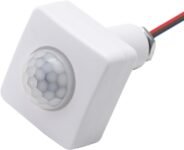 Greluma Sensor de movimiento infrarrojo del cuerpo PIR de 2 piezas CA 85-265 V (220 V), rango de detección de 12 m a 160 °, orificio de montaje de 10 mm