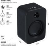 Marley House of Get Together Duo Altavoces de Estantería – Altavoces Activos Bluetooth con Entrada AUX, Compatible con Tocadiscos y Vinilo, Alta Definición, Diseño Sostenible, Negro