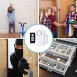 Alarma de puerta con 2 unidades de control remoto, ventana de seguridad inalámbrica para el hogar, sensor magnético de apertura, alerta antirrobo para seguridad del garaje del hogar