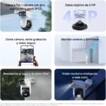 Cámara dual para exteriores XIAOMI CW500: calidad de imagen dual Ultra HD de 2,5 K, detección de IA, Wi-Fi 6 de doble banda, chip de seguridad