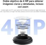 Cámara dual para exteriores XIAOMI CW500: calidad de imagen dual Ultra HD de 2,5 K, detección de IA, Wi-Fi 6 de doble banda, chip de seguridad