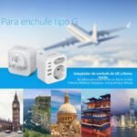 JSVER Adaptador de Enchufe para Reino Unido, Enchufe de Viaje con 2 USB A y 2 C, Adaptador de Enchufe de Viaje Tipo G para UE a Reino Unido, Irlanda, Malasia, Singapur, Hong Kong, Macao