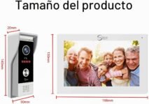 Cámara de timbre de puerta Visual 1080P con 7 pantallas táctiles (cable de 4 cables) intercomunicador de timbre de puerta Visual con detección de movimiento PIR