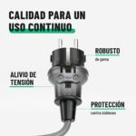 Greate 3 x Enchufe Macho para Exterior con Protección contra Doblez – Enchufes Solera de Goma, 2 Polos, 230V, 16A y 3,7kW – Enchufe Exterior Impermeable IP44, Enchufe Macho