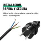 Greate 3 x Enchufe Macho para Exterior con Protección contra Doblez – Enchufes Solera de Goma, 2 Polos, 230V, 16A y 3,7kW – Enchufe Exterior Impermeable IP44, Enchufe Macho