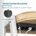 Regleta USB C, Regleta de Esquina JSVER con Interruptores Individuales, Regleta de 4 Tomas con 2 Puertos USB-C y 2 Puertos USB-A, Cable de 2 Metros para Hogar, Oficina y Viajes – Negro