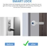 Cerradura de puerta inteligente, cerradura de puerta sin llave, teclado con manija, cerradura de puerta con huella dactilar y Control WiFi, aplicación Tuya