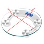 JINGYAN Básculas digitales Pantalla LCD Visión Nocturna Vidrio Templado Electrónica Báscula Corporal Digital Baño Gimnasio Báscula de Pesaje Inteligente (Azul)