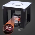 Mesa de calefacción portátil para interiores con radiador de convección para el calor del invierno en salas de estar y dormitorios