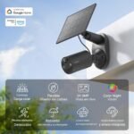 Tapo C411 Kit TP-Link Cámara de Seguridad Solar Inalámbrica 2K/3MP con Visión Nocturna a Color, Detección Inteligente de Personas