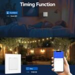 Interruptor de Pared Inteligente WiFi, 1 Gang 1 Way 86 x 86 mm, Interruptor de Luz WiFi Compatible con Alexa y Google Home (Tuya App/Smart Life), Blanco