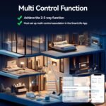 Interruptor de Pared Inteligente WiFi, 1 Gang 1 Way 86 x 86 mm, Interruptor de Luz WiFi Compatible con Alexa y Google Home (Tuya App/Smart Life), Blanco