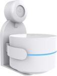 Soporte de pared para Google Nest WiFi 2 AC2200, accesorio de montaje en pared con gestión de cables integrada, sin tornillos, accesorios para altavoces (blanco, JGL01), paquete de 2