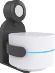 Soporte de pared para Google Nest WiFi 2 AC2200, accesorio de montaje en pared con gestión de cables integrada, sin tornillos, accesorios para altavoces (blanco, JGL01), paquete de 2