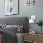 Soporte de pared para Google Nest WiFi 2 AC2200, accesorio de montaje en pared con gestión de cables integrada, sin tornillos, accesorios para altavoces (blanco, JGL01), paquete de 2