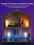Govee RGBIC Lámpara de Pie, Luces LED Compatibles con Alexa y Matter, 152 cm Regulable 1725lm con Mando a Distancia y APP, Música Gratis, 82 Modos de Escena, Salón, Dormitorio y Cama, Gris