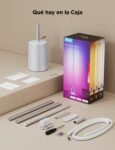 Govee RGBIC Lámpara de Pie, Luces LED Compatibles con Alexa y Matter, 152 cm Regulable 1725lm con Mando a Distancia y APP, Música Gratis, 82 Modos de Escena, Salón, Dormitorio y Cama, Gris