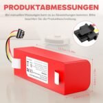 LabTEC Batería de iones de litio de 14,4 V 6900 mAh de repuesto para Xiaomi Roborock S5 S50 S51 S55 S6 S7 T6 E20 E35 para robot aspirador Mijia de 1.ª y 2.ª generación.