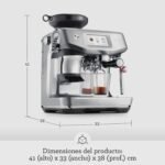 Sage – The Barista Touch Impress – Cafetera Express con Molinillo Integrado y Espumador de Leche Automático – Dosificación Inteligente y Cold Brew para Café en Grano – Almendra y Turrón