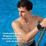 Vikye Rastreador de actividad física sin pantalla, monitor de actividad y sueño impermeable de 10 m con batería de 45 días, banda de salud inteligente para hombres y mujeres (negro)