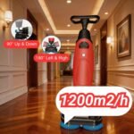 Máquina Fregadora de Suelos con Aspiración, Ancho de Limpieza Inalámbrico de 17″, 350 RPM, Cabezal Giratorio de 360°, 120 Min de Batería, Tanques Dobles (4,5 L + 7,5 L) para Escuelas Red