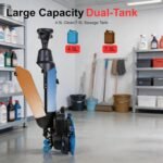 Máquina Fregadora de Suelos con Aspiración, Ancho de Limpieza Inalámbrico de 17″, 350 RPM, Cabezal Giratorio de 360°, 120 Min de Batería, Tanques Dobles (4,5 L + 7,5 L) para Escuelas Red